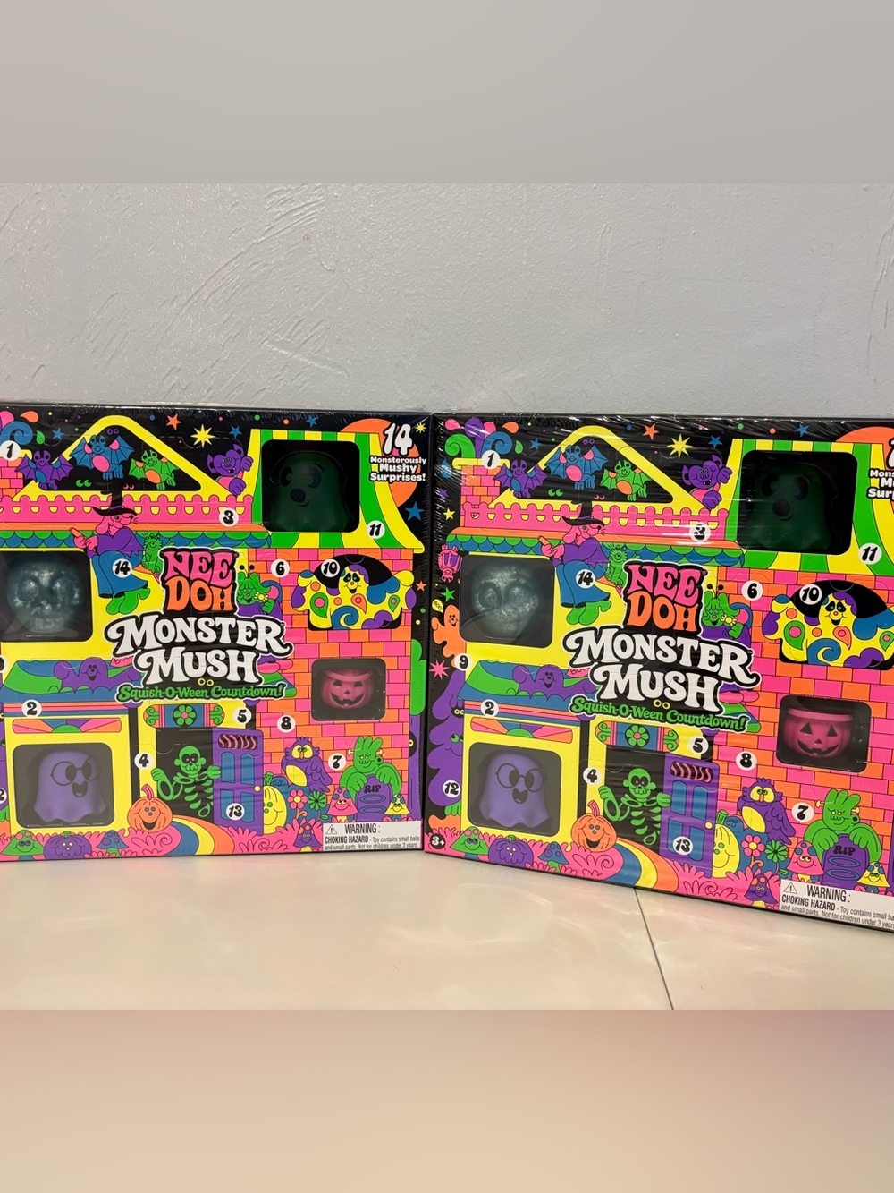 NeeDoh Monster Mush Squish-O-Ween Countdown 2-Pack Advent Calander